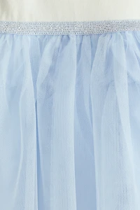 Printed Tulle-Skirt Dress