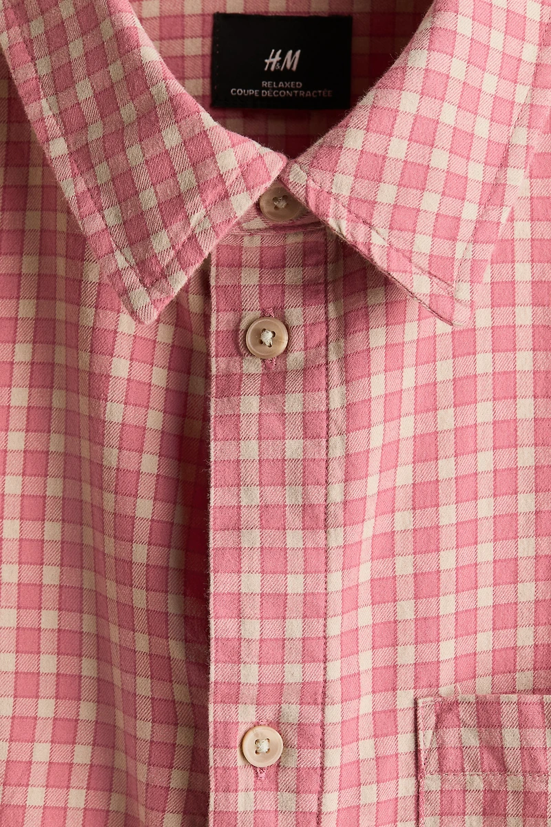 Relaxed-Fit Short-Sleeved Cotton Shirt