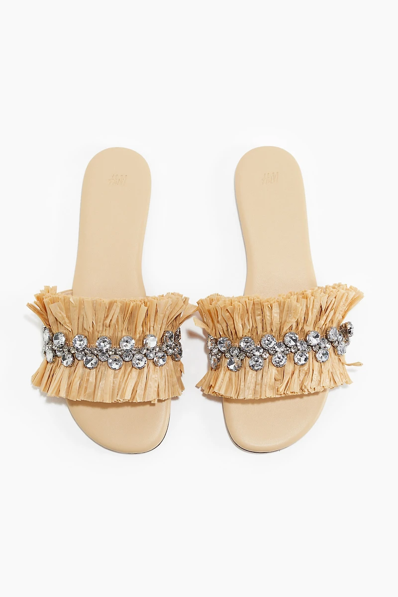 Rhinestone-Embellished Sandals