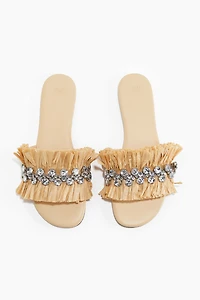 Rhinestone-Embellished Sandals