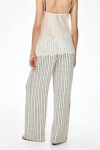 Pantalon large à effet froissé