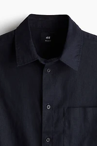 Regular-Fit Linen-Blend Shirt