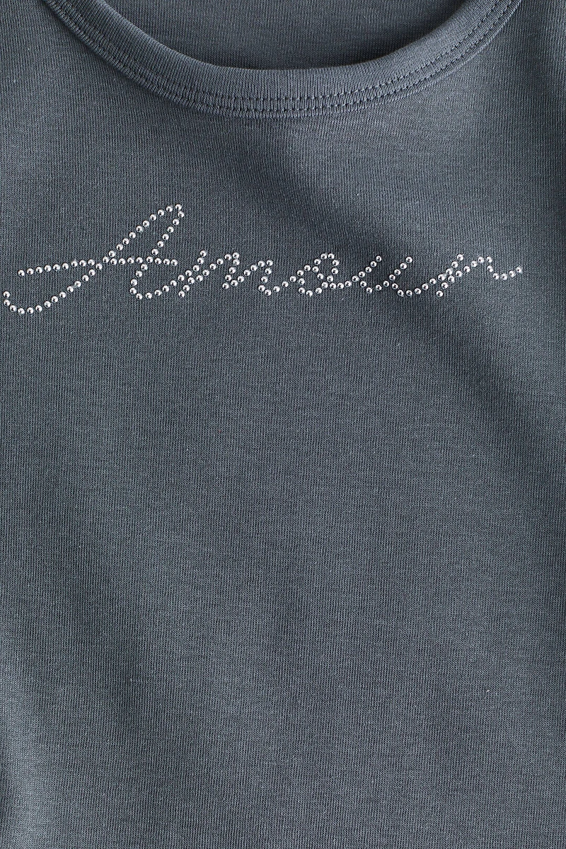 T-Shirt with Embellished Motif