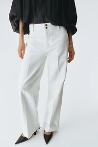 Jean large taille haute