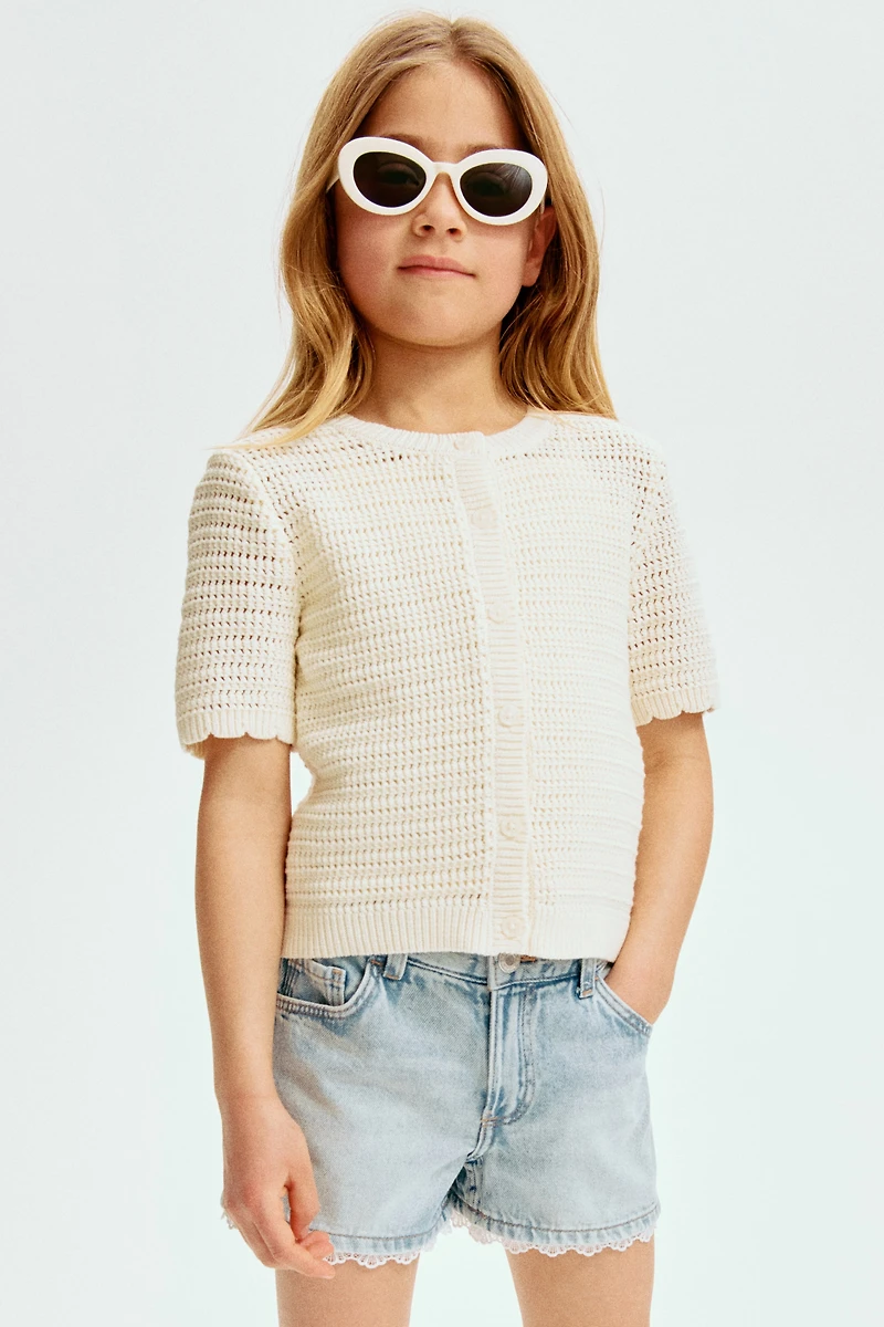 Textured-Knit Cardigan