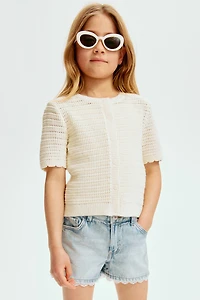 Textured-Knit Cardigan