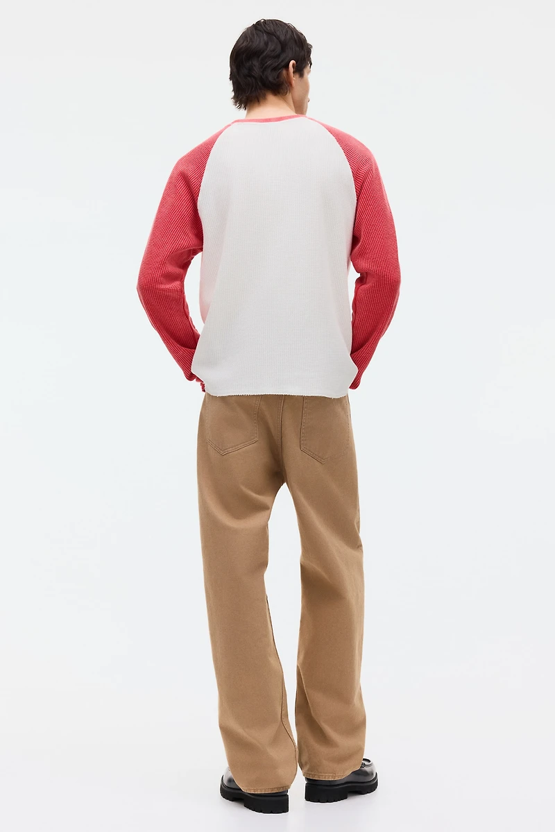 Regular-Fit Waffled Jersey Shirt