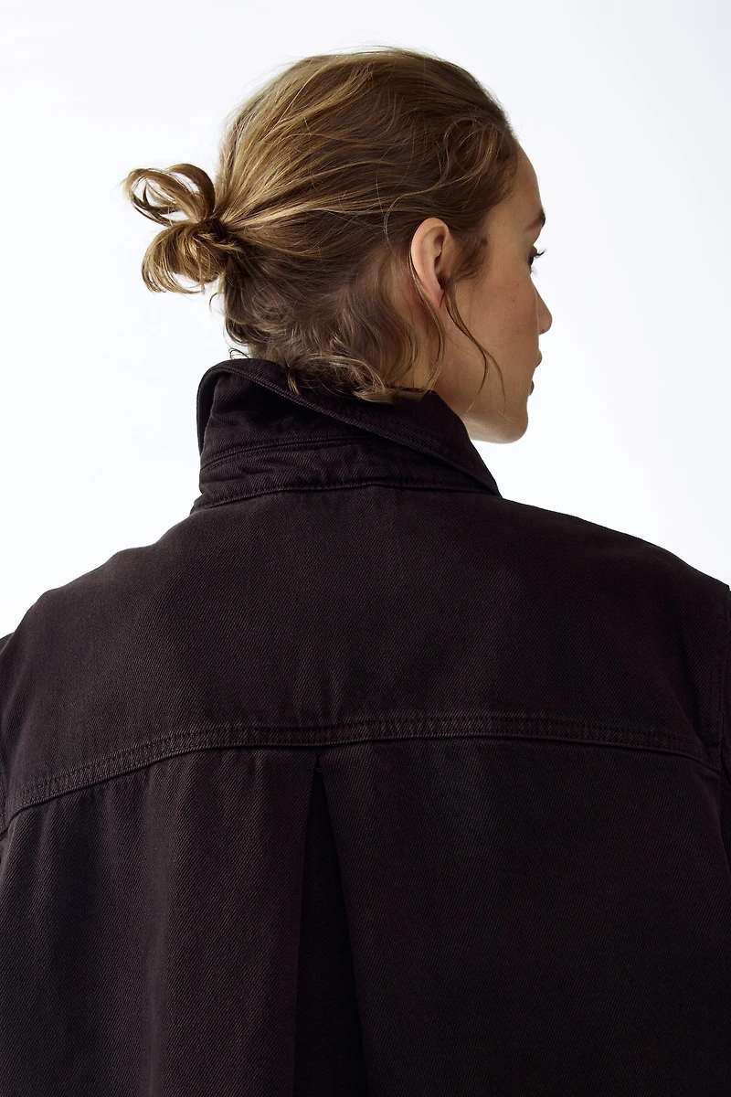 Veste-chemise en sergé de coton