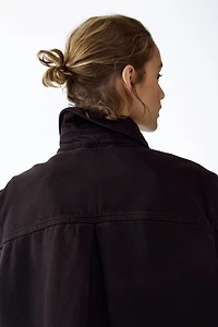 Veste-chemise en sergé de coton