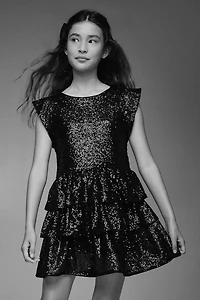 Tiered Sequined Skirt