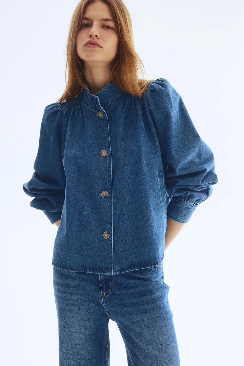 Veste à manches bouffantes en sergé