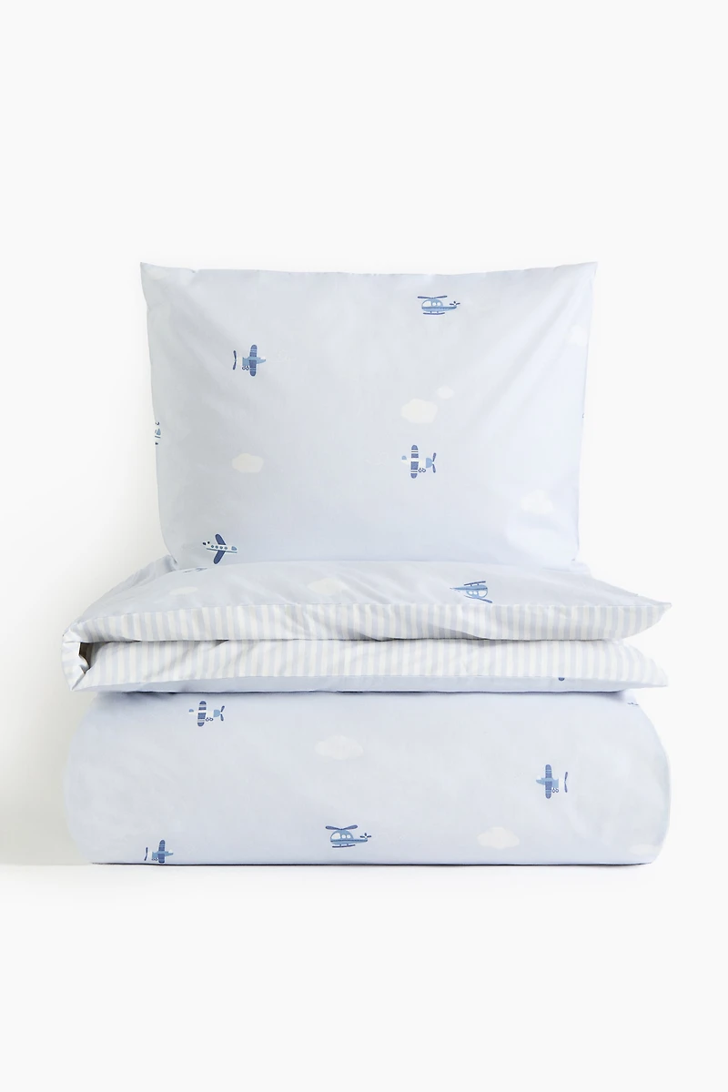 Patterned Cotton Duvet Cover Set