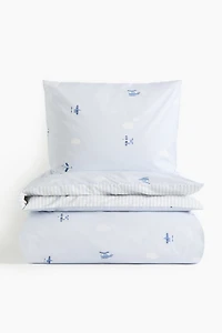 Patterned Cotton Duvet Cover Set