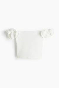 Haut épaules nues avec manches bouffantes