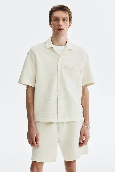 Relaxed-Fit Waffled Shorts