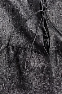 Jacquard-Weave Tie-Front Blouse