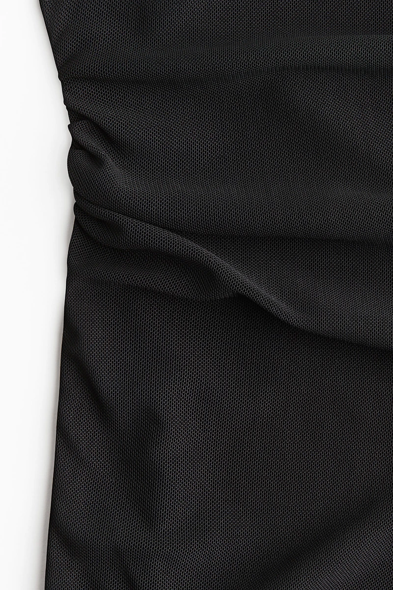 Draped Mesh Dress