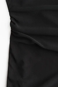 Draped Mesh Dress