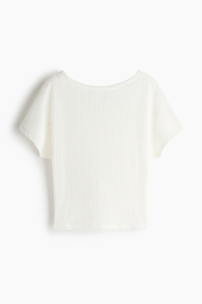 Batwing-Sleeved Jersey Top