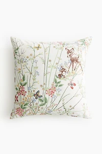 Housse de coussin en coton à motif