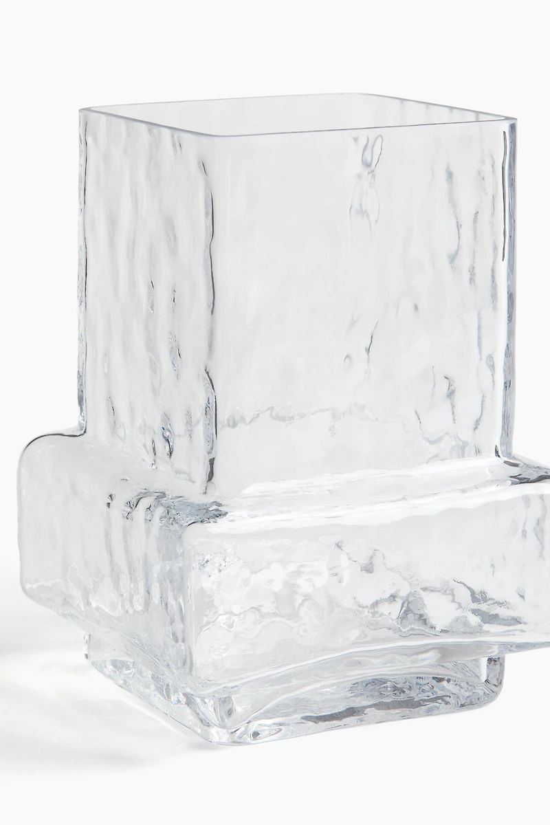 Vase en verre texturé