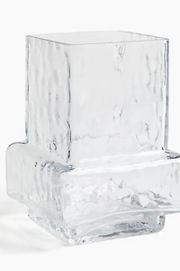 Vase en verre texturé