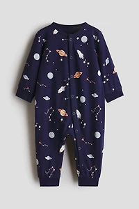 Printed Cotton Pajama Jumpsuit