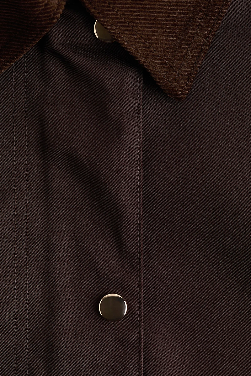 Jacket with Corduroy Collar