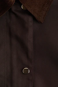 Jacket with Corduroy Collar