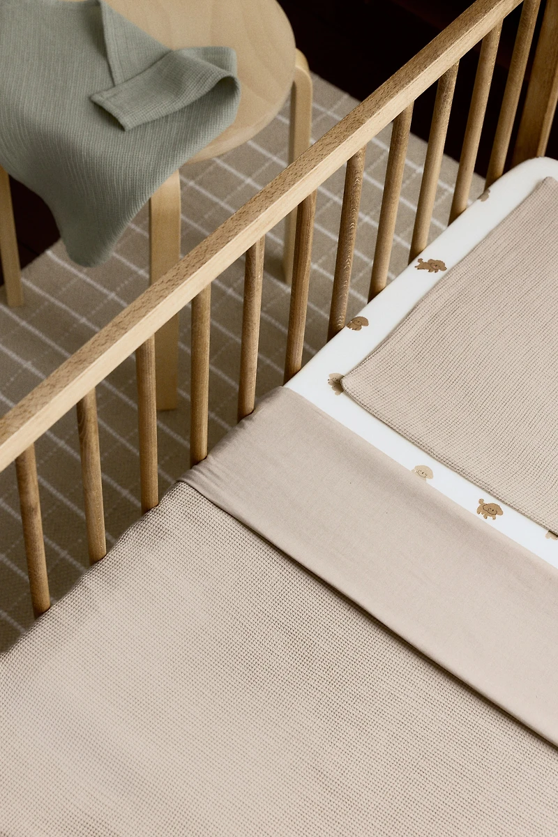 Waffled Crib Duvet Cover Set