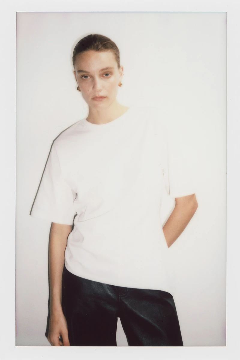 T-shirt à effet drapé