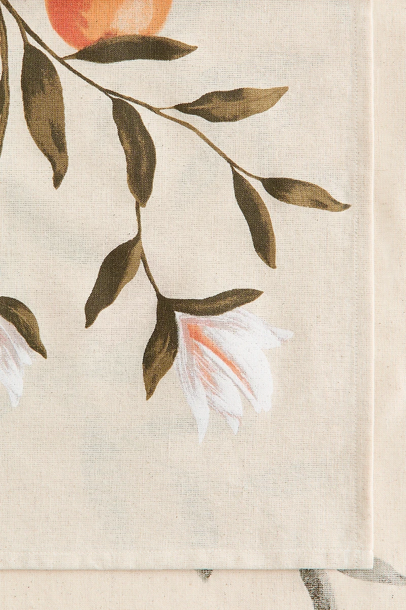 Patterned Linen-Blend Tablecloth