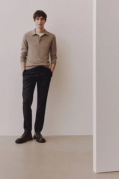 Slim Fit Wool-Blend Pants