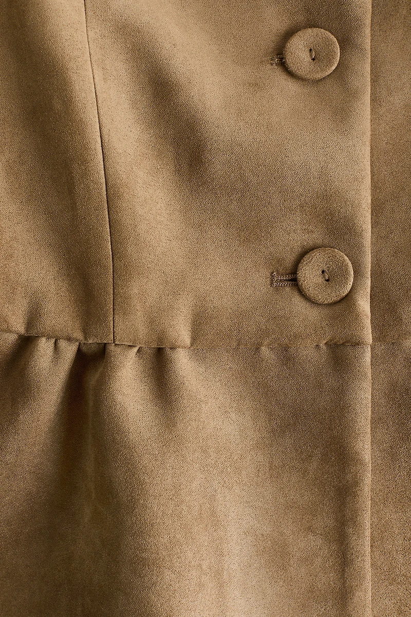 Collarless Peplum Jacket