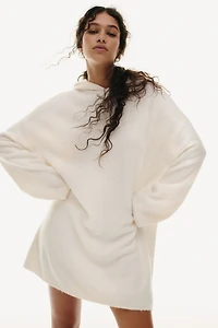 Hooded Wool-Blend Dress