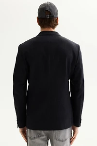 Veste croisée classique en laine mélangée