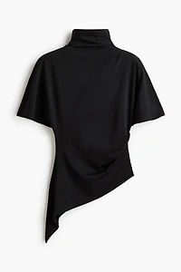 Haut asymétrique avec col cheminée