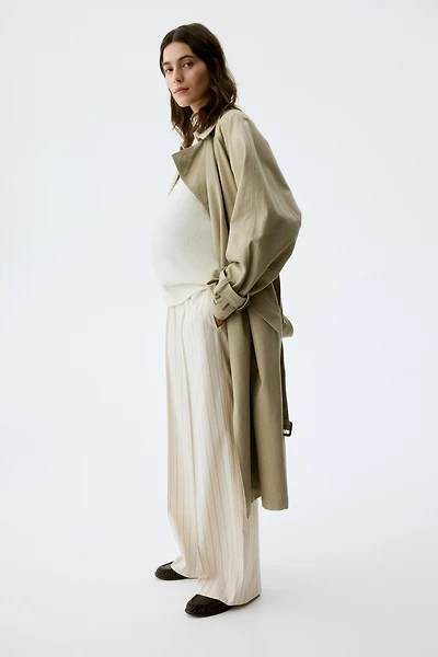 Pantalon large MAMA avant et après avec plis