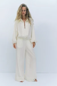 Crinkled Pull-On Pants