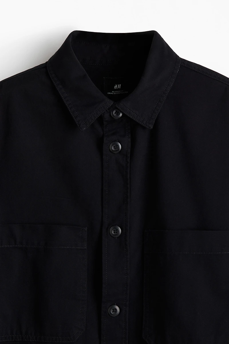 Relaxed-Fit Twill Overshirt