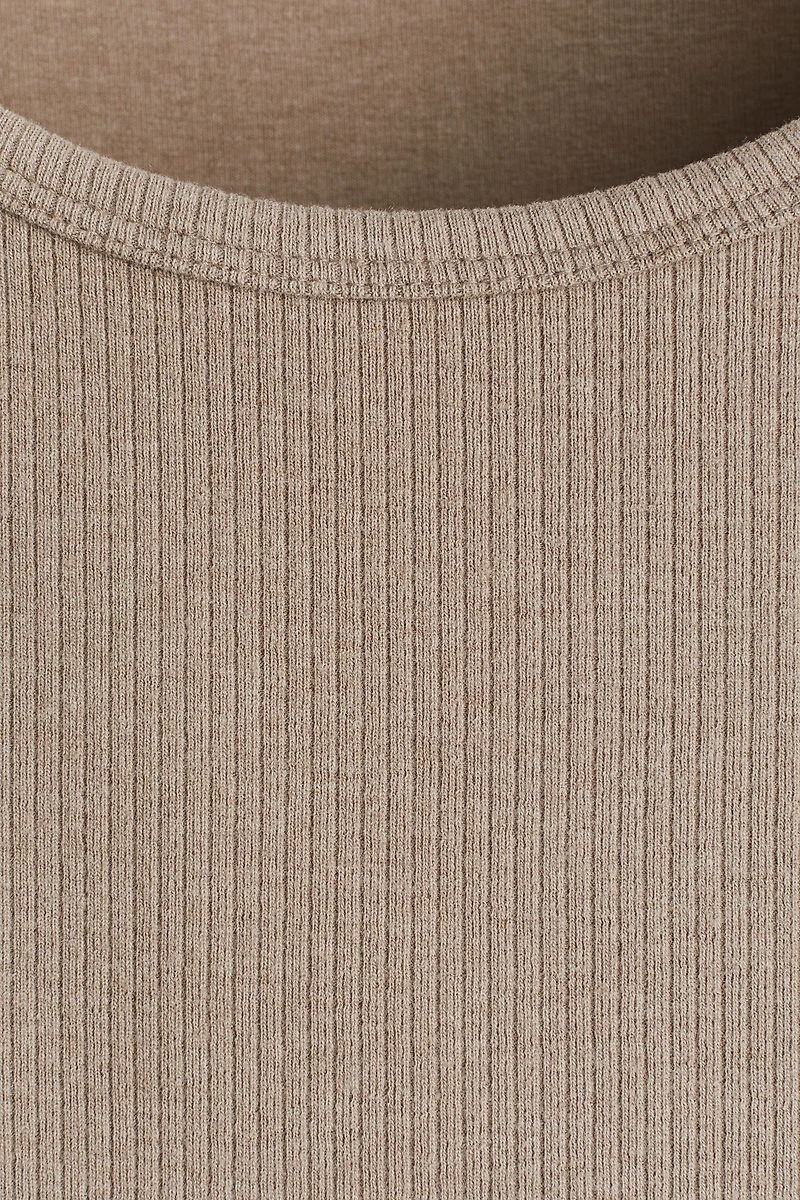 Slim-Fit Ribbed Tank Top