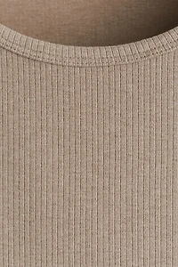 Slim-Fit Ribbed Tank Top