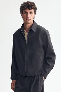 Wool-Blend Jacket with Collar