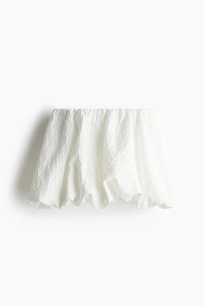 Bubble-Hem Mini Skirt