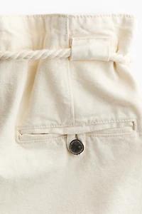 Rope-Belt Paper-Bag Pants