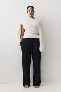 Wide Crease-Front Joggers