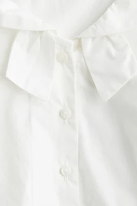 Cotton Blouse with Sailor Collar