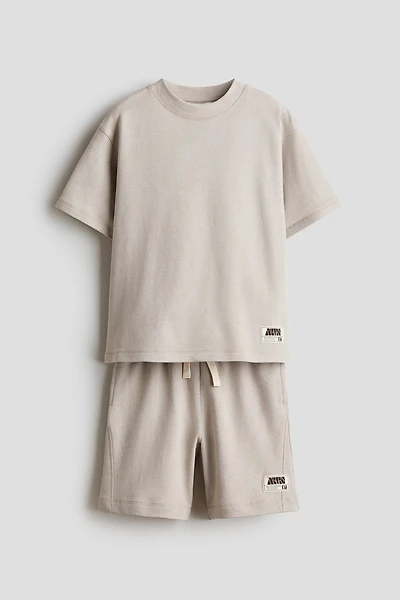2-Piece Textured Jersey Set