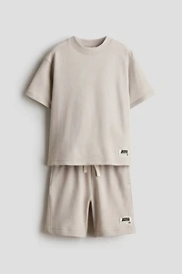 2-Piece Textured Jersey Set