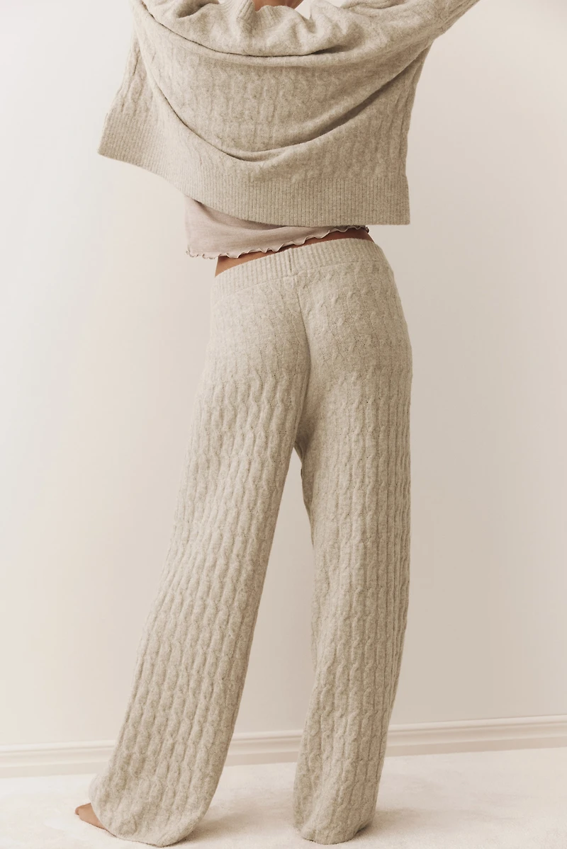Pantalon en tricot torsadé